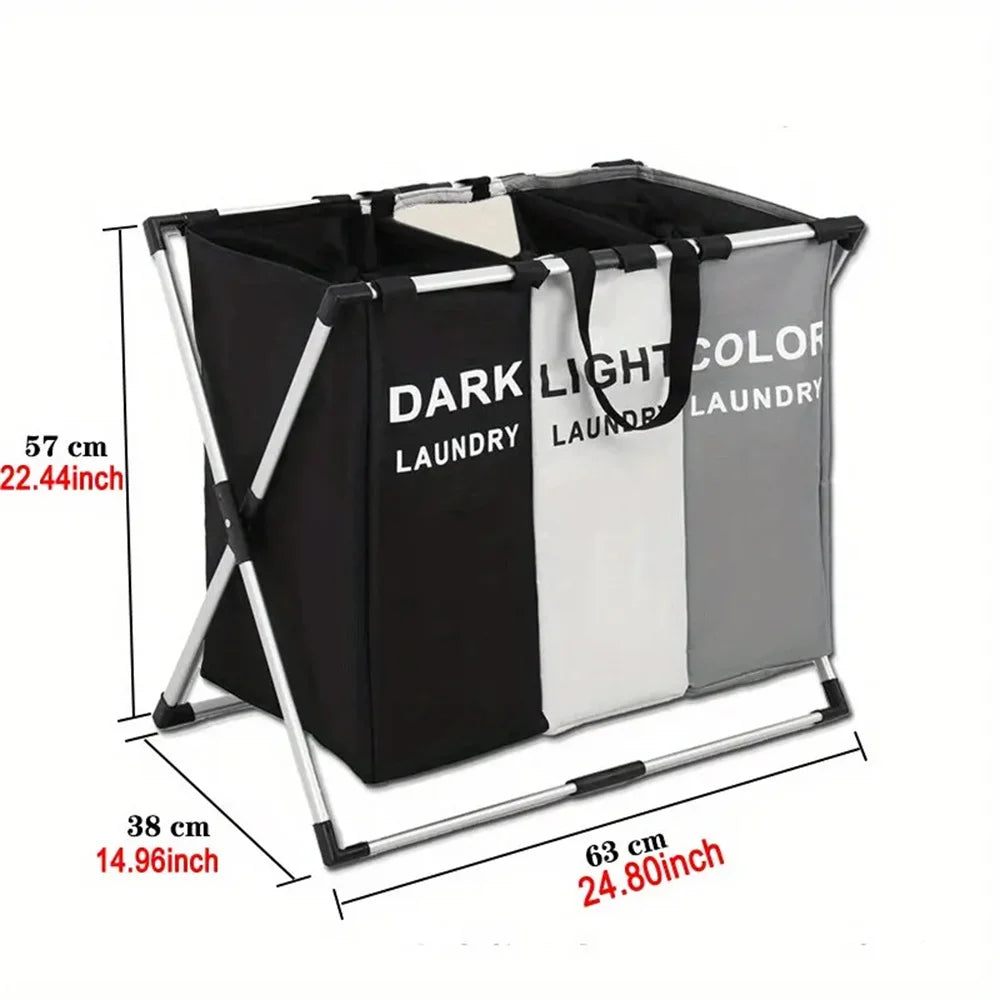 Triple Compartment Foldable Laundry System