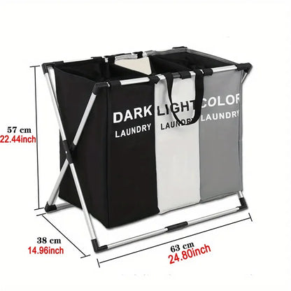 Triple Compartment Foldable Laundry System