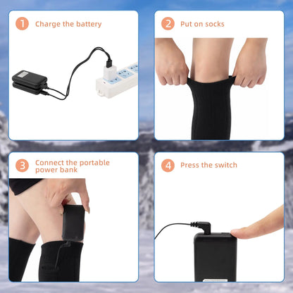 Smart Design Rechargeable Heated Socks