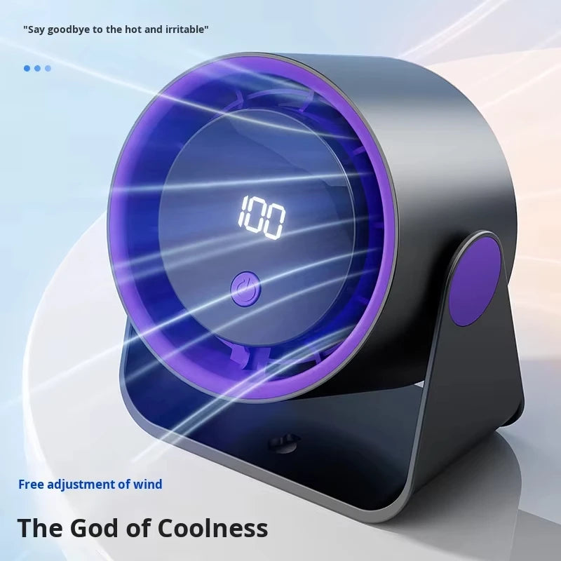 Ultra-Quiet Rechargeable Desktop Fan