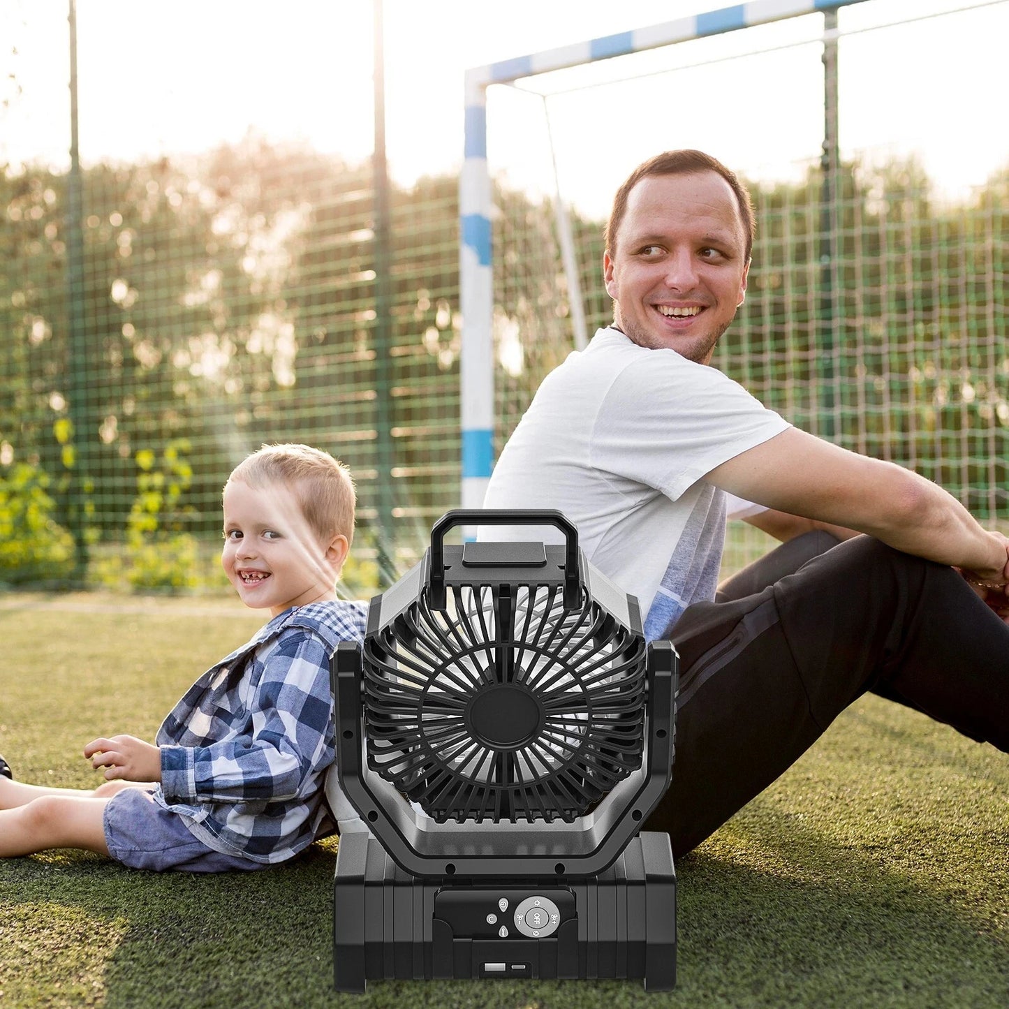 Portable Outdoor Fan with Rechargeable Battery for Camping & Picnics