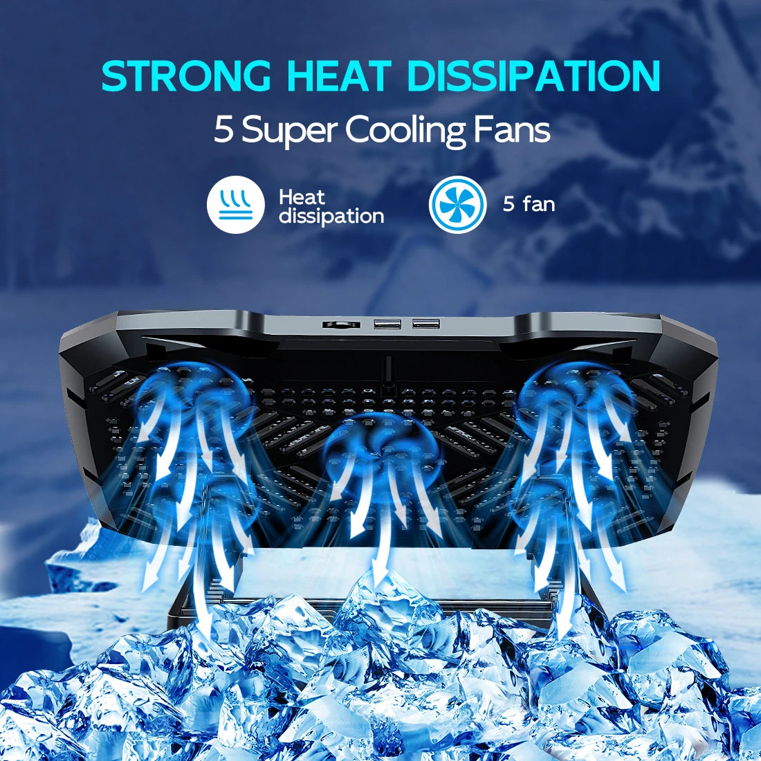 High-Performance Ergonomic Laptop Cooling Station