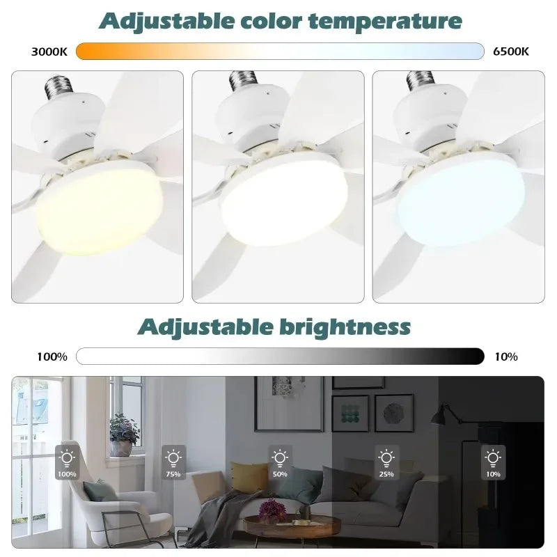 Instant Silent Screw-In outdoor Fan Light