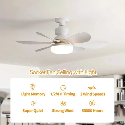 Instant Silent Screw-In outdoor Fan Light