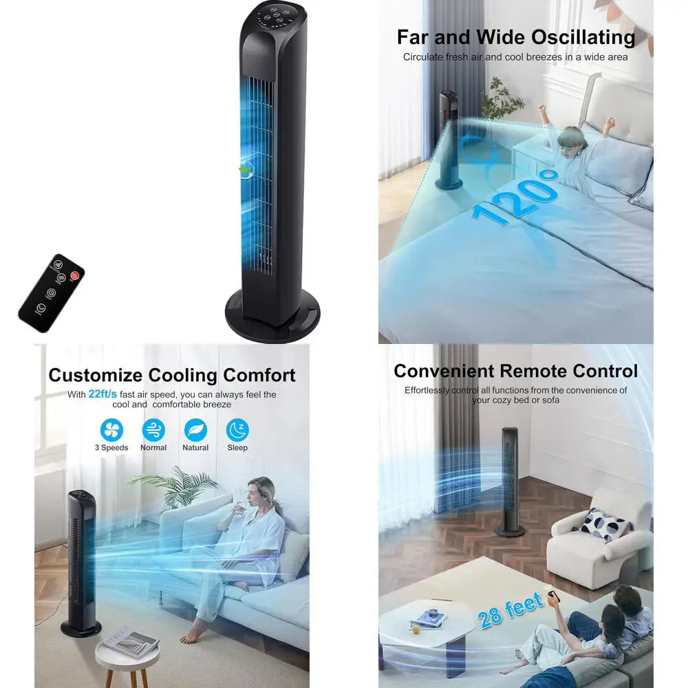 Whisper-Quiet Bladeless Tower Fan