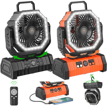 Portable Outdoor Fan with Rechargeable Battery for Camping & Picnics