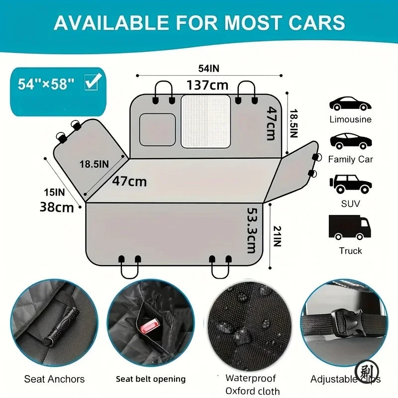 Premium Waterproof Dog Seat Hammock