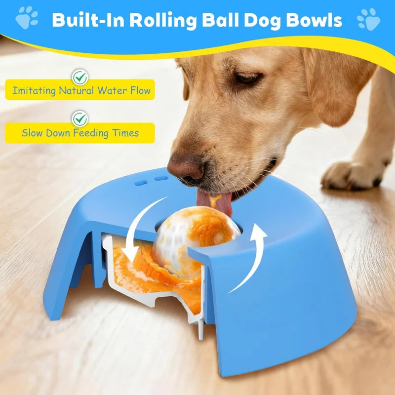 Anti-Choke Slow Feeding Dog Bowl with Fun Maze Design