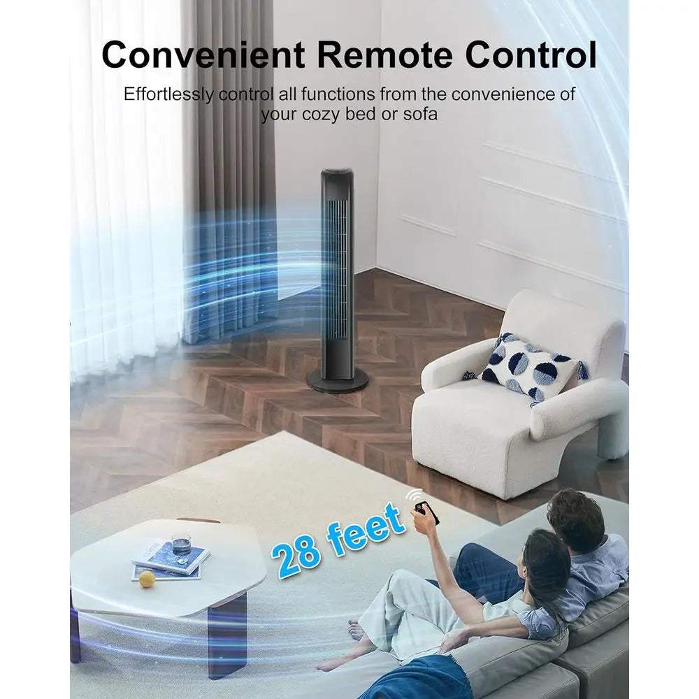 Whisper-Quiet Bladeless Tower Fan