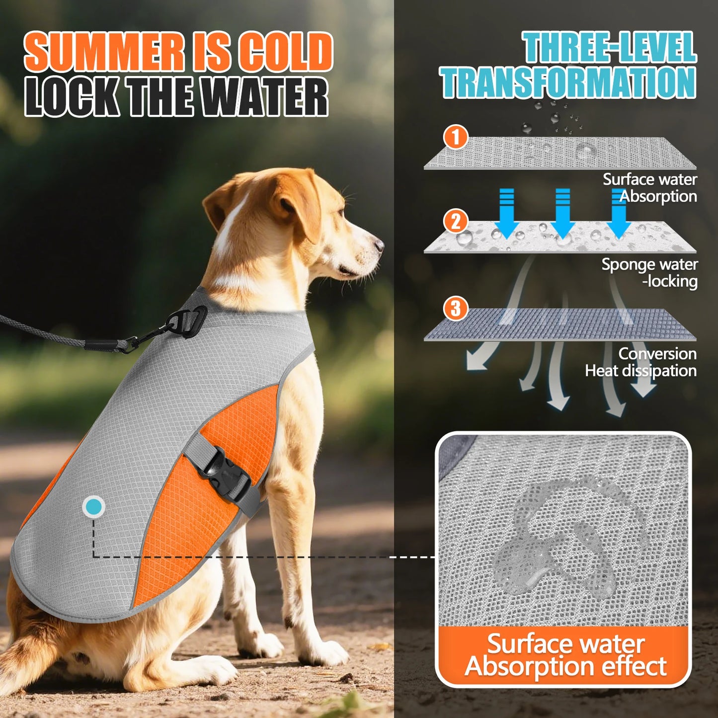 Ultimate Cooling Adventure Harness System For Dogs