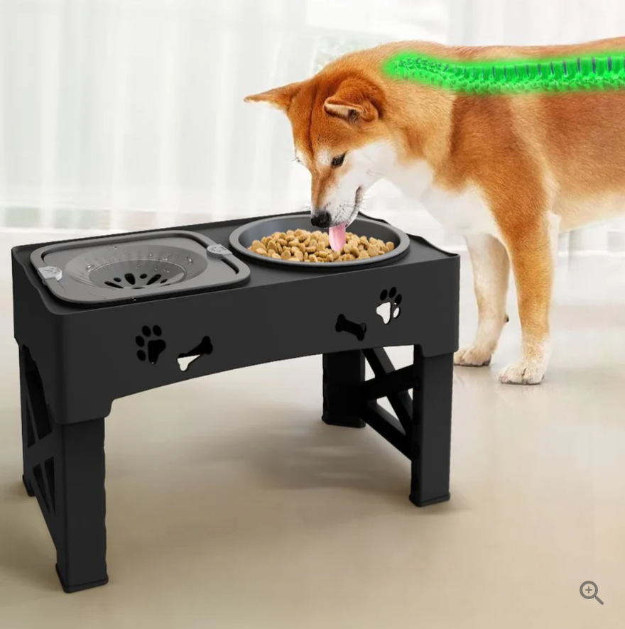 Adjustable Raised Pet Dog Slow Feeder