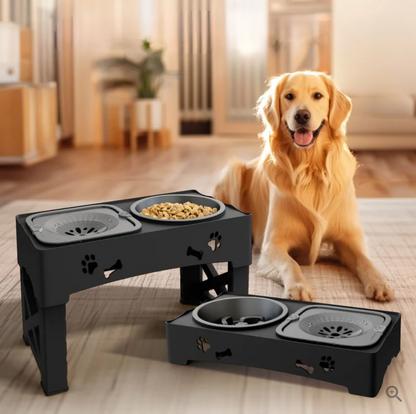 Adjustable Raised Pet Dog Slow Feeder