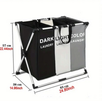 Triple Compartment Foldable Laundry System