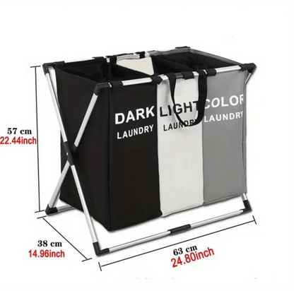 Triple Compartment Foldable Laundry System