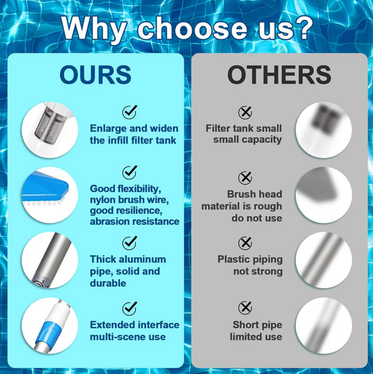 3 in 1 Cordless Rechargeable Pool Vacuum Cleaner