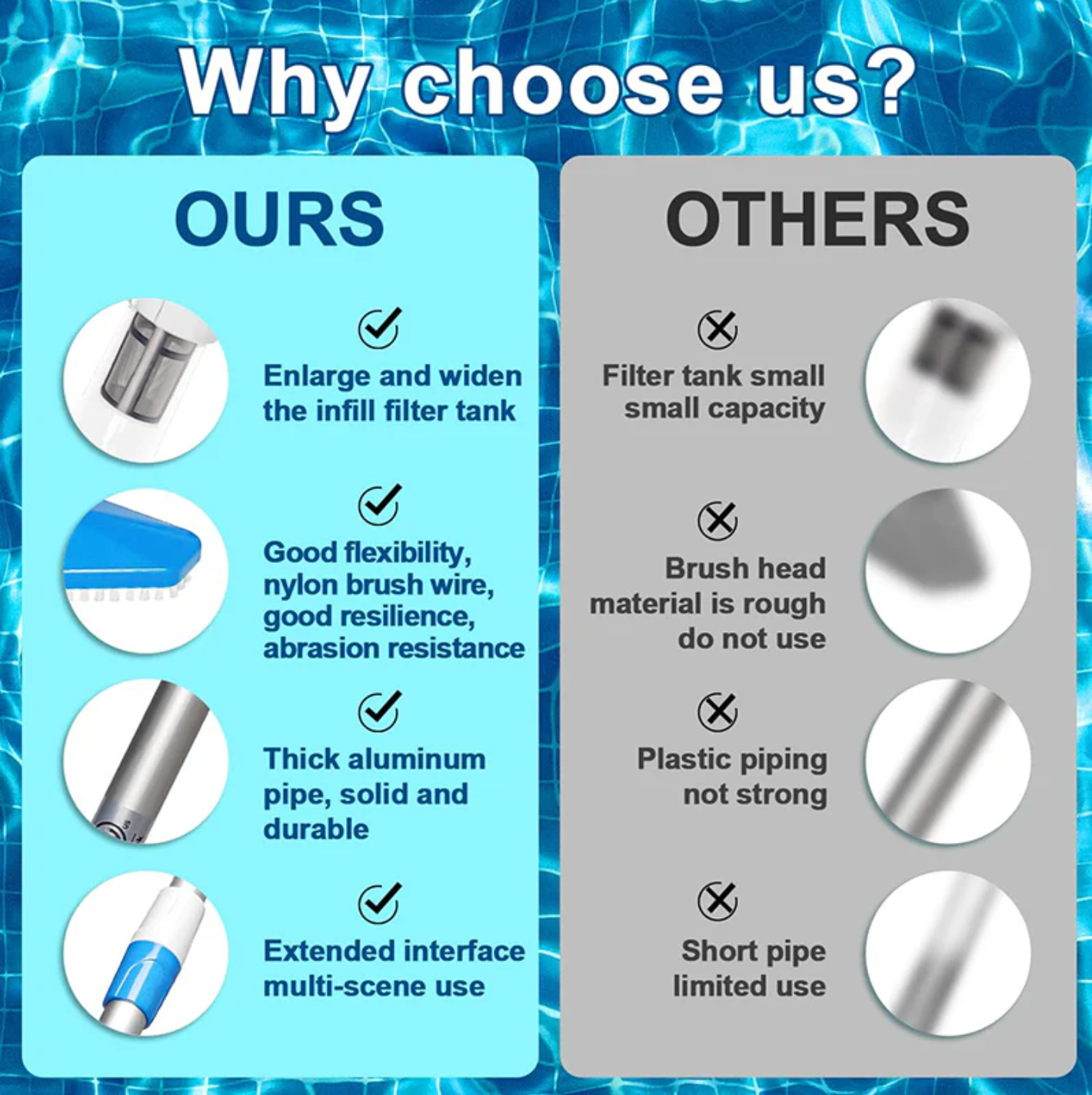 3 in 1 Cordless Rechargeable Pool Vacuum Cleaner