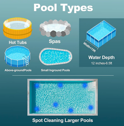 3 in 1 Cordless Rechargeable Pool Vacuum Cleaner