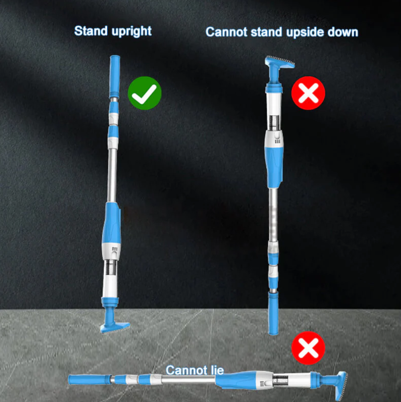 3 in 1 Cordless Rechargeable Pool Vacuum Cleaner