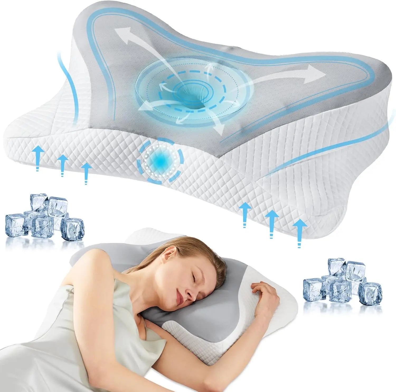 Precision Support Cooling Memory Foam Pillow