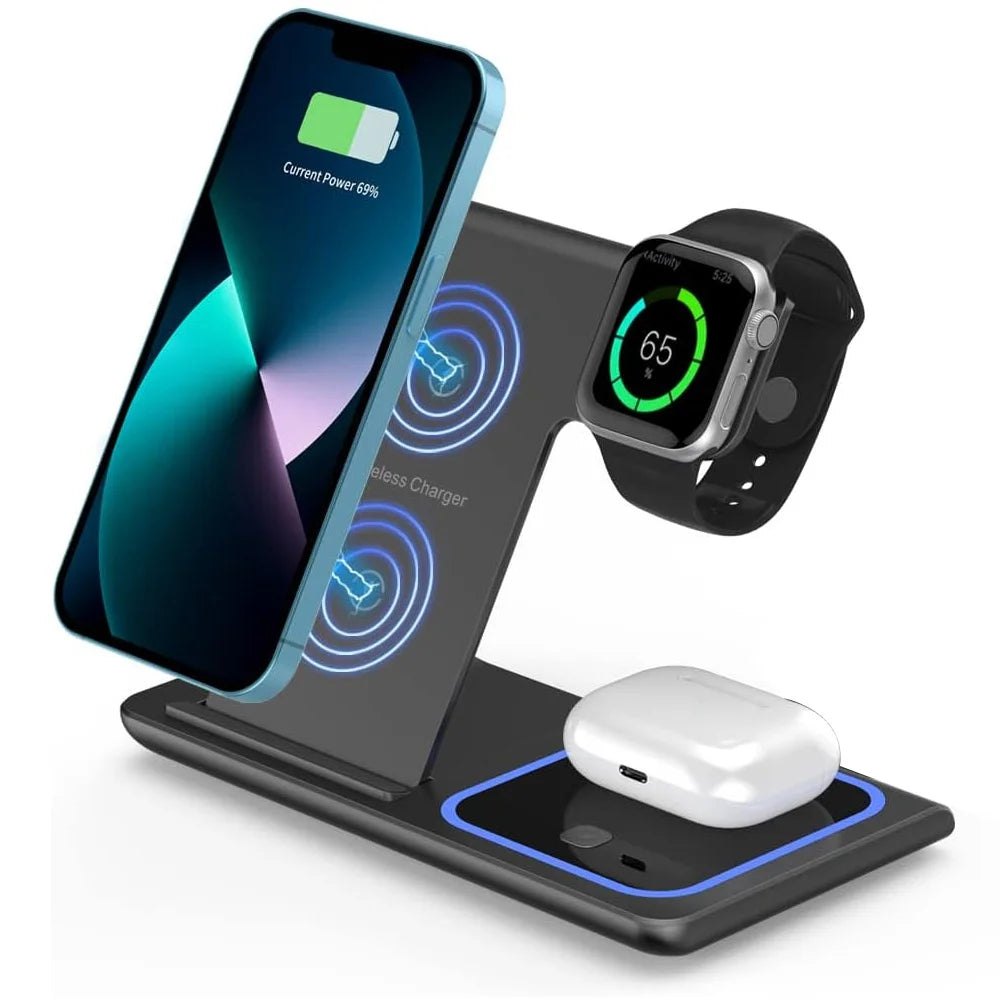 Foldable 3-in-1 Magnetic Power fast charging Hub