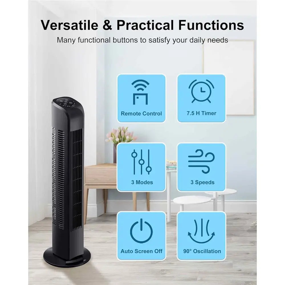 Whisper-Quiet Bladeless Tower Fan